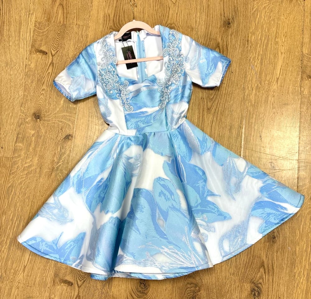 Image of Blue skater dress 