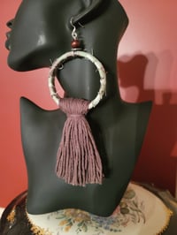 Image 1 of Hoop fringe earrings