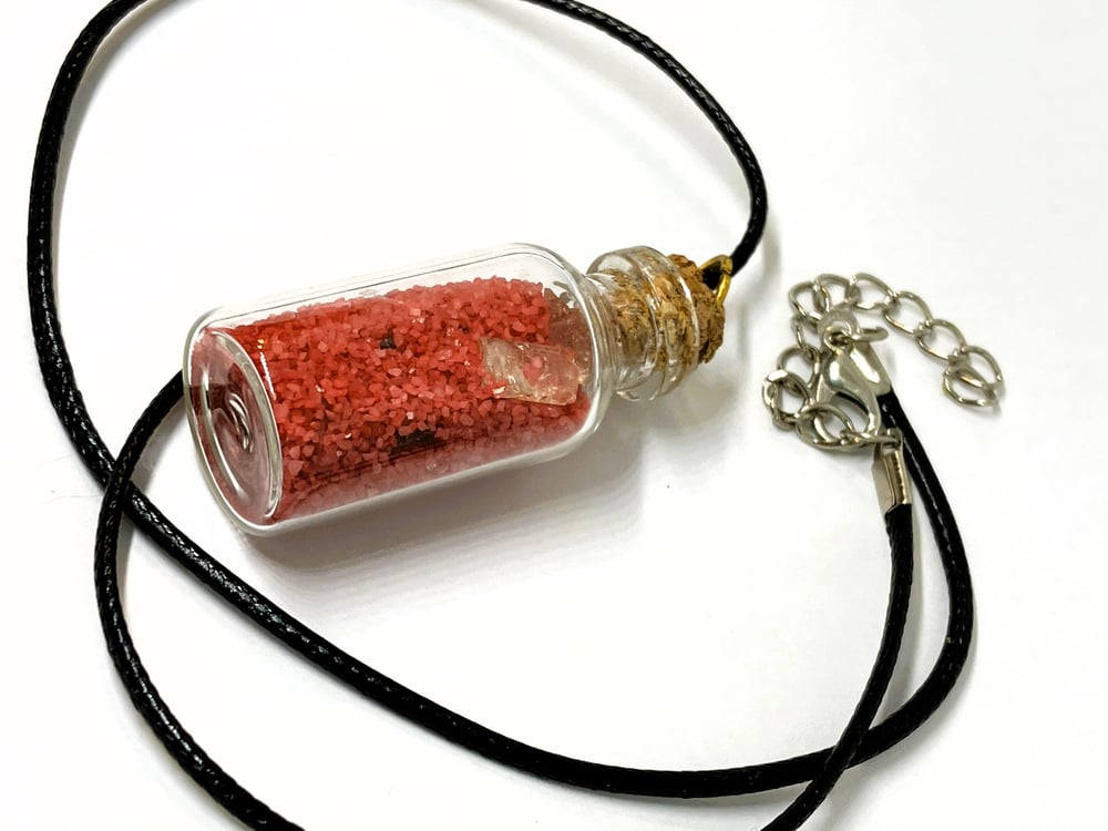 Image of Cork Bottle Necklace - Black Chord