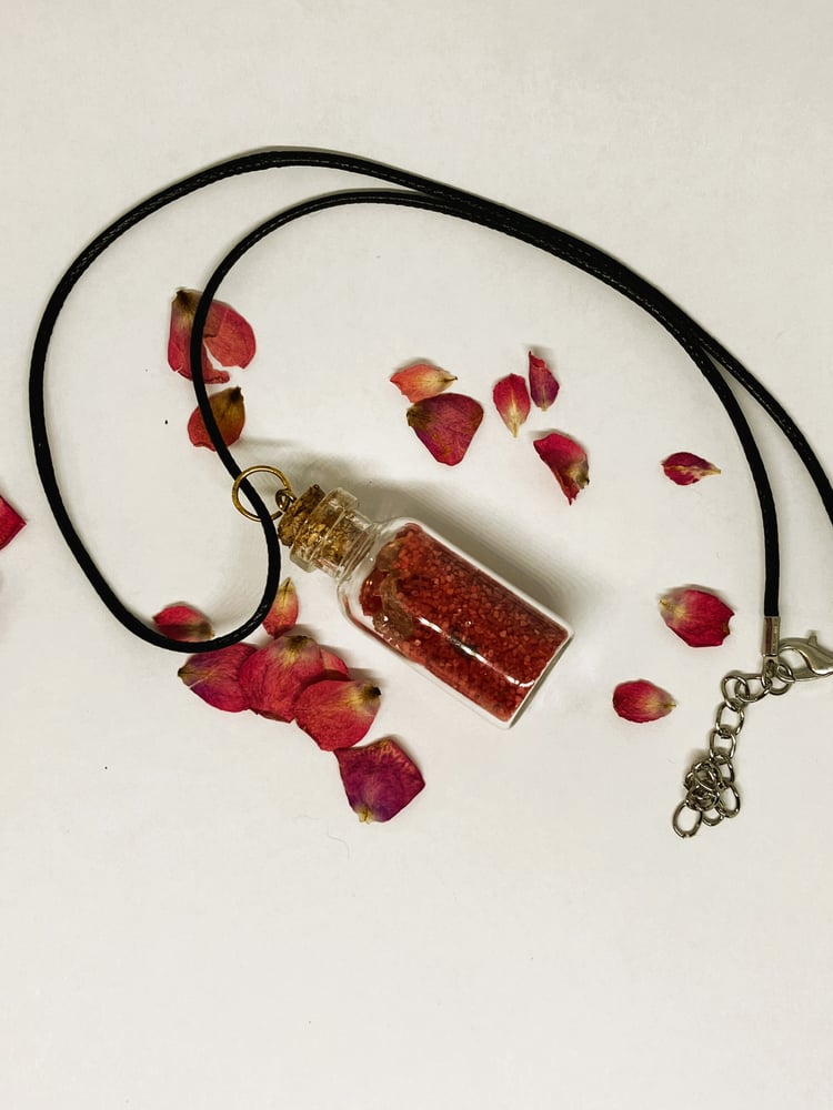 Image of Cork Bottle Necklace - Black Chord