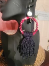 Image 2 of Hoop fringe earrings