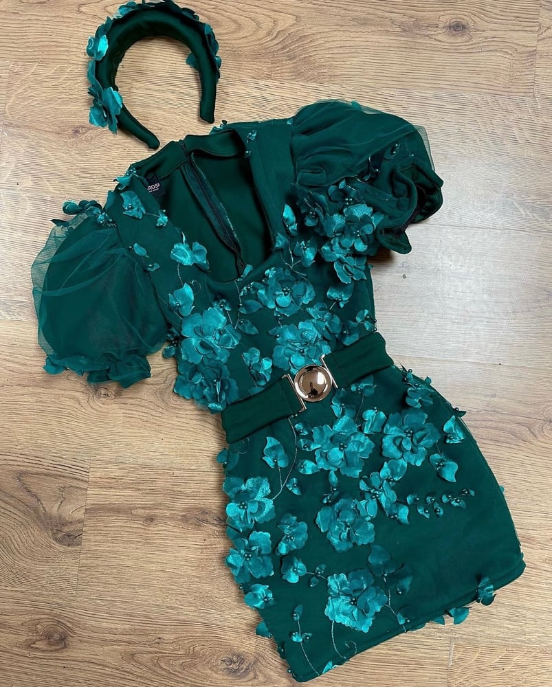 Image of Green flower dress