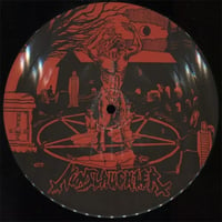 Image 3 of Nunslaughter / Crucifier – “Trafficking With The Devil” 7″ EP (Picture disc)