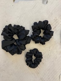 Image 1 of Silk black scrunchie