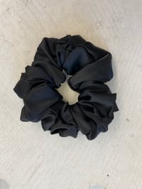 Image 2 of Silk black scrunchie