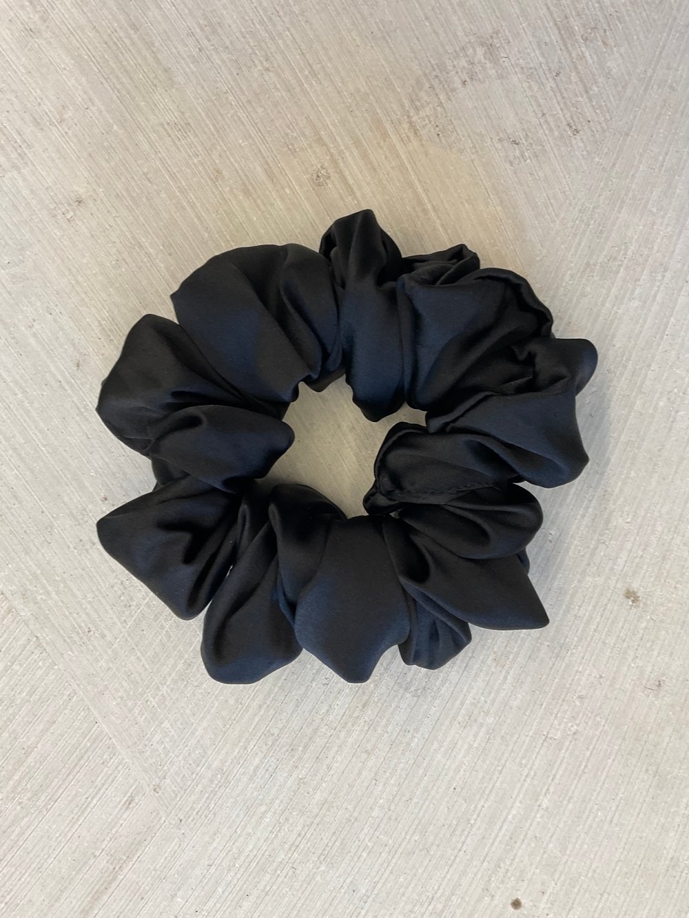 Silk black scrunchie