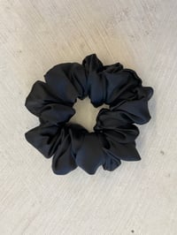 Image 3 of Silk black scrunchie