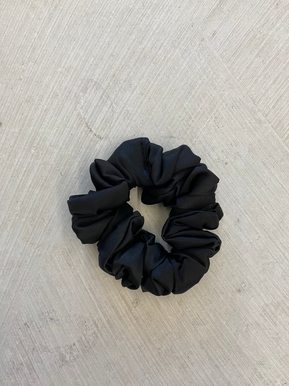 Silk black scrunchie