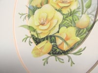 Image 4 of Vintage Watercolour Painting, Yellow Flowers, Signed, Small Artwork, Frame Size 14 x 10 5/8 ins
