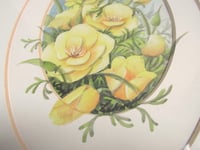 Image 5 of Vintage Small Watercolour Painting, Yellow Flowers, Signed, Framed Size 14 x 10 5/8 ins