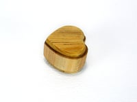 Image 8 of Heartshape Wooden Ring Box for Proposal or Wedding, Ash wood Ring Box