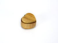 Image 9 of Heartshape Wooden Ring Box for Proposal or Wedding, Ash wood Ring Box