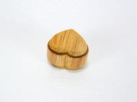 Image 10 of Heartshape Wooden Ring Box for Proposal or Wedding, Ash wood Ring Box