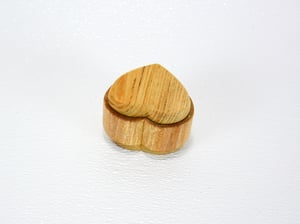 Image of Heartshape Wooden Ring Box for Proposal or Wedding, Ash wood Ring Box