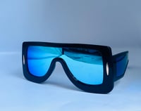 Image 1 of Oversized Blue Sunglasses 