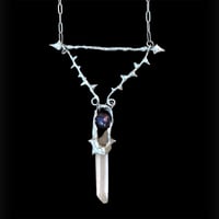 Image 1 of Thorn + Arrow Quartz + Pearl Pendant