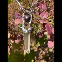 Image 3 of Thorn + Arrow Quartz + Pearl Pendant