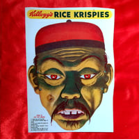 Image 1 of Fu Manchu - Kelloggs Rice Krispies mask (1953) - backside