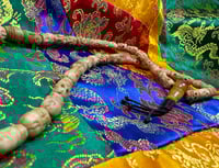 Image 5 of 54 Bead - Yak Bone Skull Carved Citipati Mala - Yak Bone Guru Bead - Half Mala