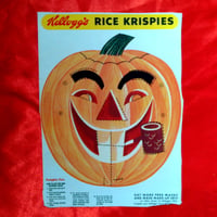 Image 1 of Pumpkin Puss - Kelloggs Rice Krispies mask (1950s) - backside