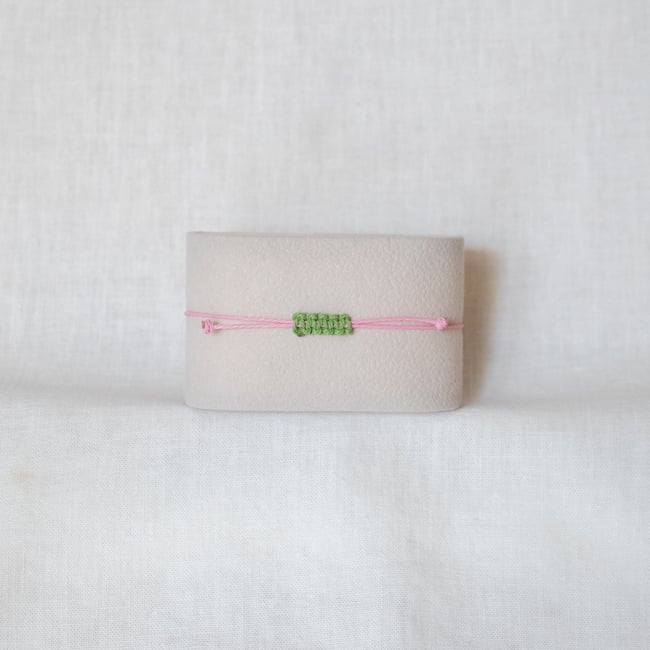Everyday Bracelet - Rose Quartz on Pink
