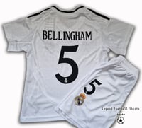 Image 1 of Real Madrid home kids kit BELLINGHAM