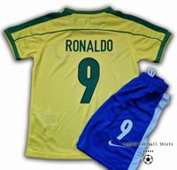 Image 1 of Brazil 1998 RONALDO kids retro kit