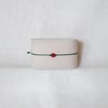 Everyday Bracelet - Carnelian on Forest Green