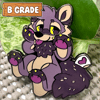 B GRADE plush wolf pin