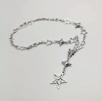 Image 4 of Silver y2k Rockstar Necklace