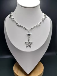 Image 2 of Silver y2k Rockstar Necklace