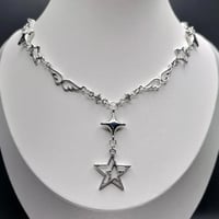 Image 1 of Silver y2k Rockstar Necklace