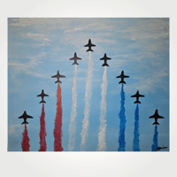 RAF Red Arrows 12" x10" ORIGINAL 