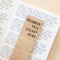 Image 1 of Personalised Bookmark. Add Name. Fell Asleep Here. 