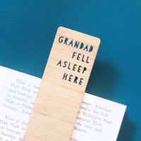 Image 2 of Personalised Bookmark. Add Name. Fell Asleep Here. 