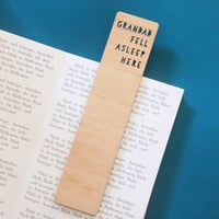 Image 3 of Personalised Bookmark. Add Name. Fell Asleep Here. 