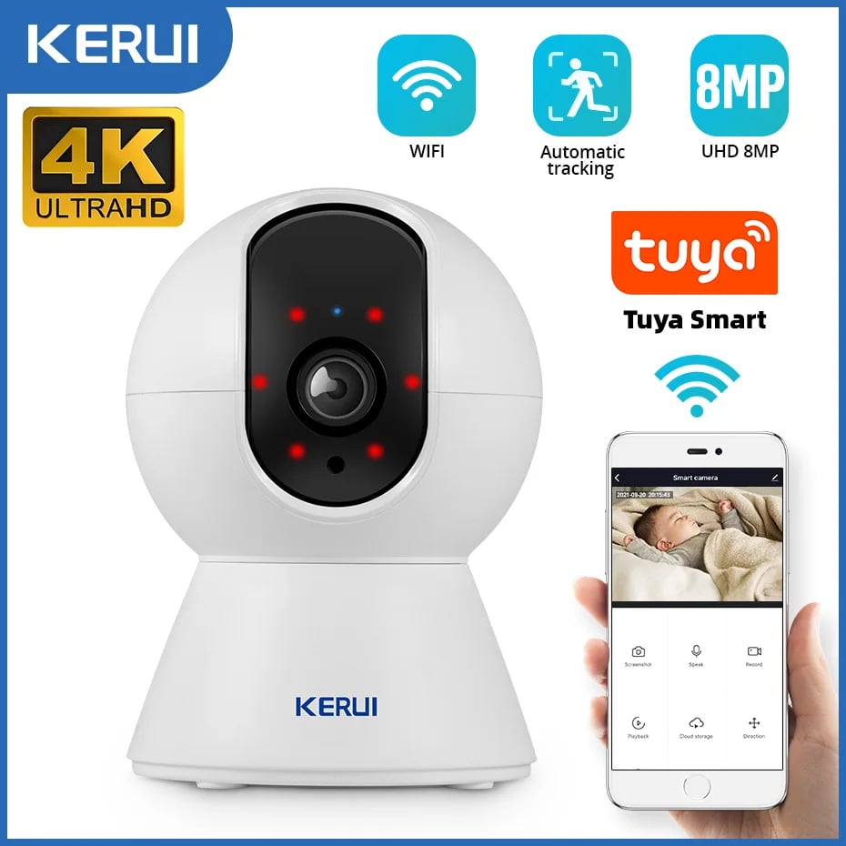 MSL 8MP 4K UHD Smart IP Camera - Indoor Wireless Security Camera with Auto Tracking