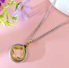 Fashionable Vintage 18K Gold Plated Stainless Steel Lucky Clover Flower Pendant Necklace