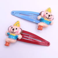 Image 1 of Silly Clown Puppy Monkey 2pc hair clip set