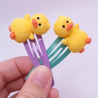 Image 1 of Cute Silly Duck Hair clips 2pc set