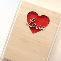 Image 5 of Love Card. Romantic Love Heart Card for Anniversary, Valentine, Wedding.