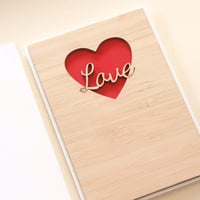 Image 1 of Love Card. Romantic Love Heart Card for Anniversary, Valentine, Wedding.