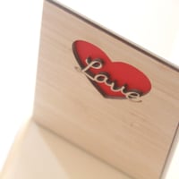 Image 3 of Love Card. Romantic Love Heart Card for Anniversary, Valentine, Wedding.