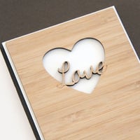 Image 2 of Love Card. Romantic Love Heart Card for Anniversary, Valentine, Wedding.