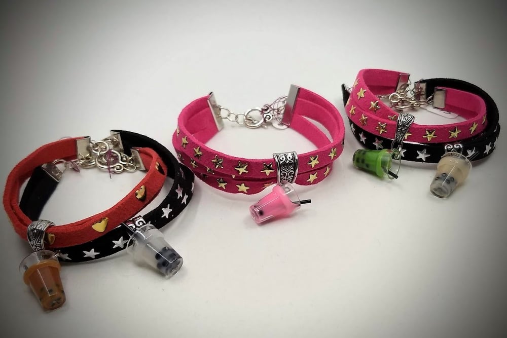 Image of Boba Tea Ribbon Bracelets