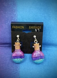 Bi Flag Resin Bottle Earrings