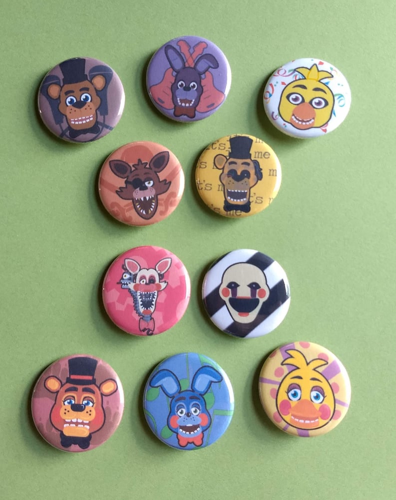 Image of Five Night's at Freddy's 1.25" Buttons