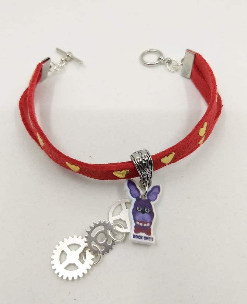 Image of Five Nights at Freddy's Bonnie Suede Ribbon Bracelet