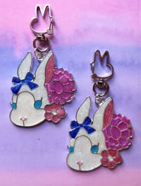 Image 2 of Bunny Rose Resin Keychain, Year of the Rabbit