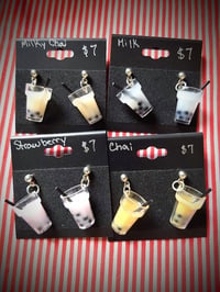 Image 2 of Boba Tea Earrings